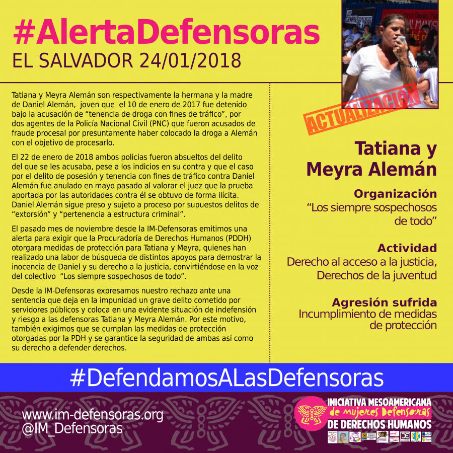 Alertadefensoras El Salvador Exigimos Que Se Cumplan Medidas De