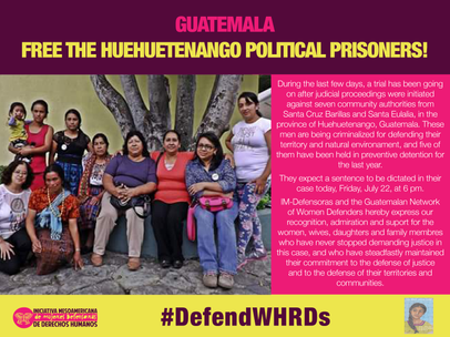 mujeres presos políticos guatemala ENG